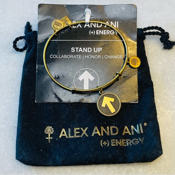 COPY - Alex and Ani NWT Stand Up To Cancer Adjustable Bracelet Bangle - Picture 1 of 1